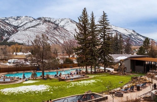 Trimble Cabin | WYLD Durango Glass Cave Hot Springs King One Bedroom Kitchenette, Plush Robes